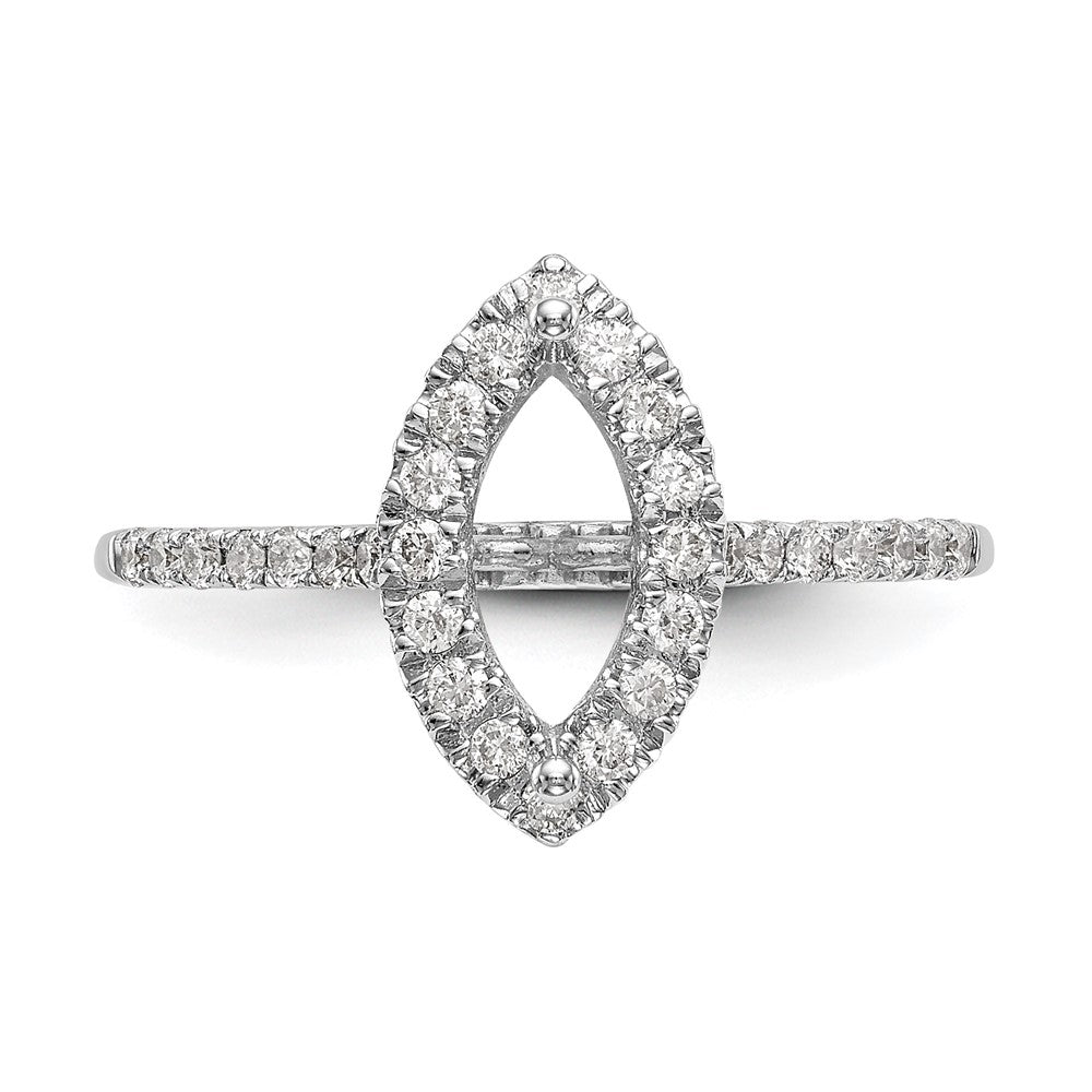 Marquise Halo Diamond Semi-mount Engagement Rings