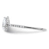 Pear Halo Diamond Semi-mount Engagement Rings