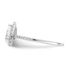 Pear Halo Diamond Semi-mount Engagement Rings