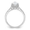 Pear Halo Diamond Semi-mount Engagement Rings