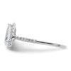 Pear Halo Diamond Semi-mount Engagement Rings