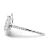 Pear Halo Diamond Semi-mount Engagement Rings
