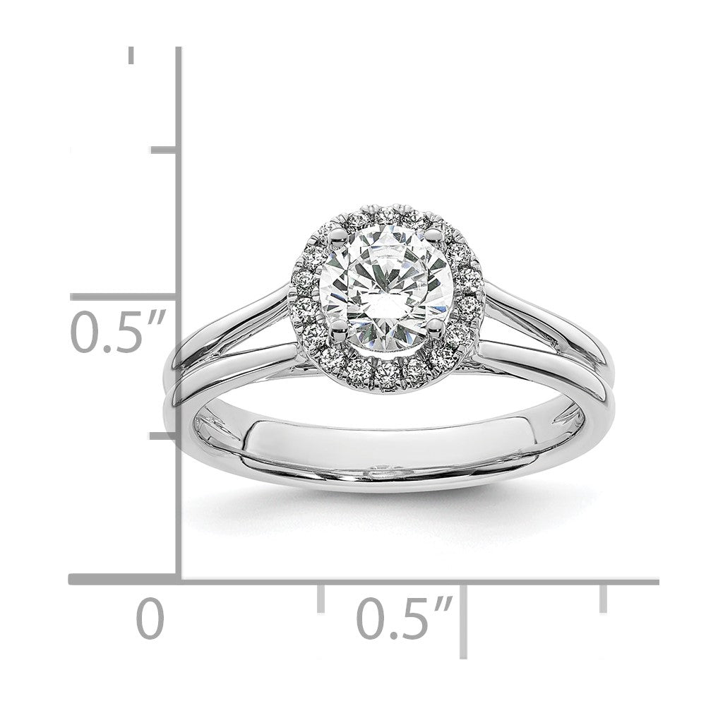 Halo Diamond Semi-mount Engagement Rings