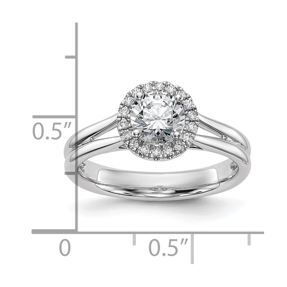 Halo Diamond Semi-mount Engagement Rings