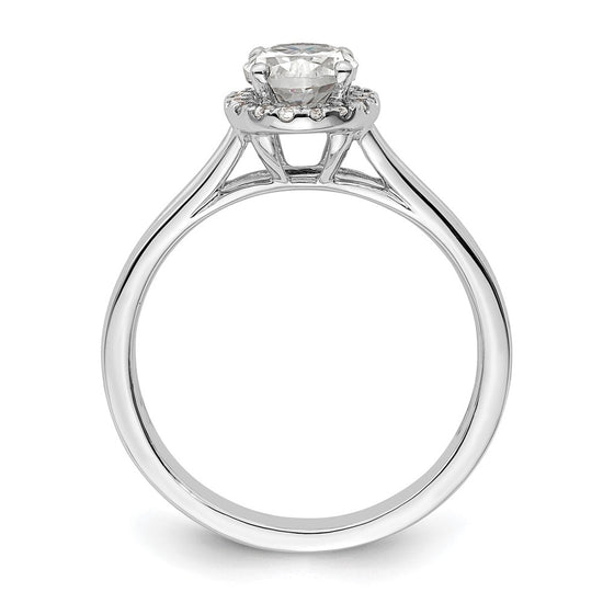 Oval Halo Diamond Semi-mount Engagement Rings