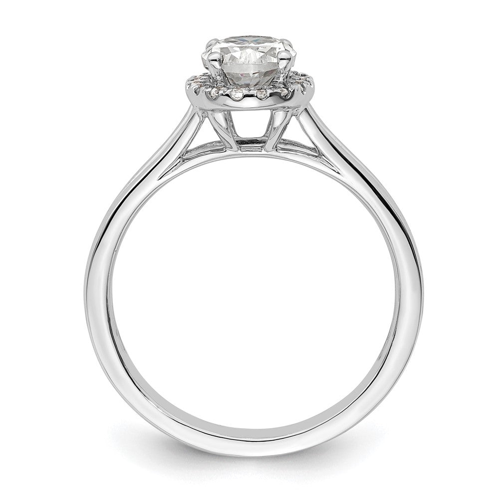 Oval Halo Diamond Semi-mount Engagement Rings