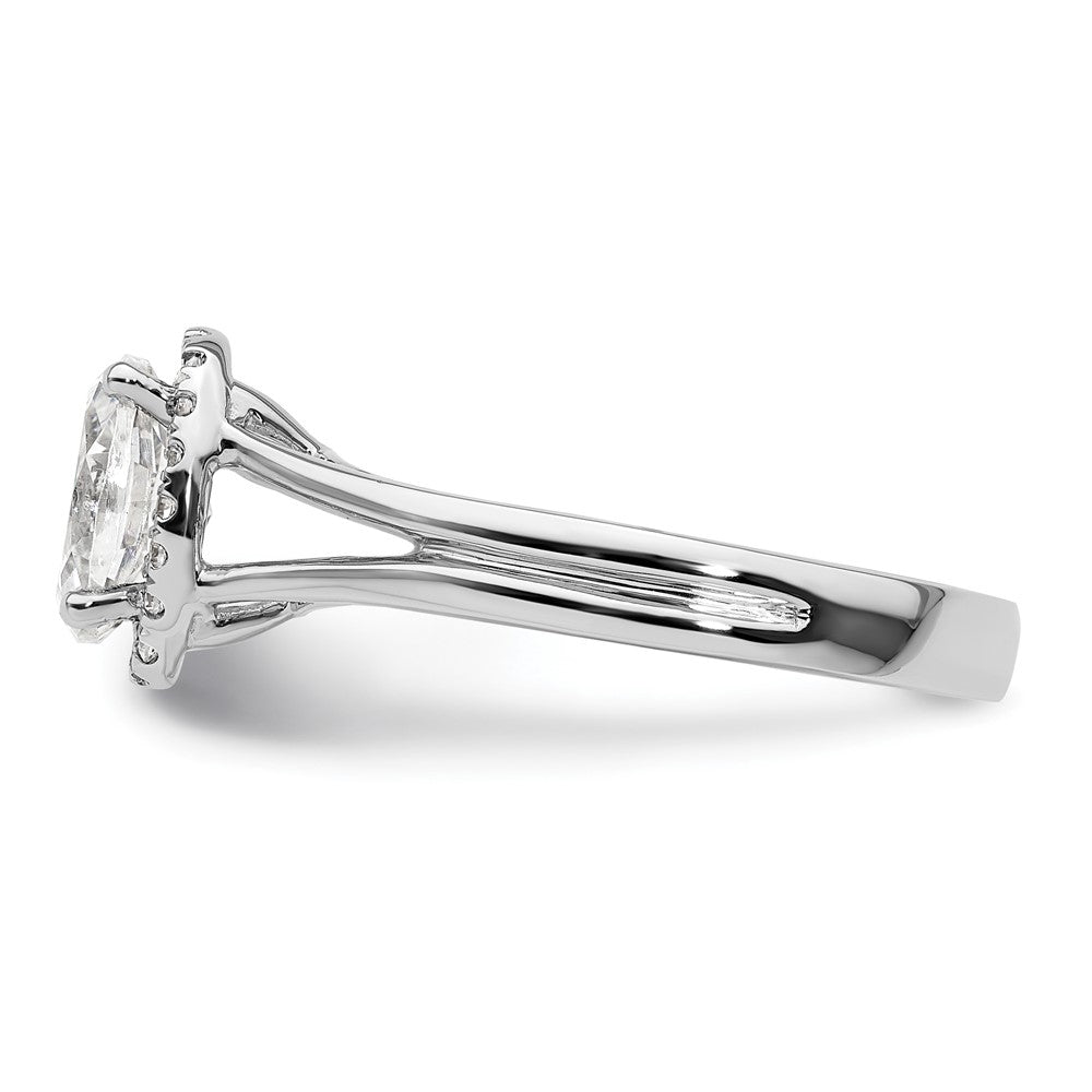 Oval Halo Diamond Semi-mount Engagement Rings