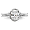 Oval Halo Diamond Semi-mount Engagement Rings