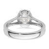 Oval Halo Diamond Semi-mount Engagement Rings