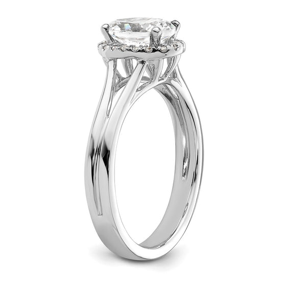 Oval Halo Diamond Semi-mount Engagement Rings