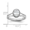 Oval Halo Diamond Semi-mount Engagement Rings