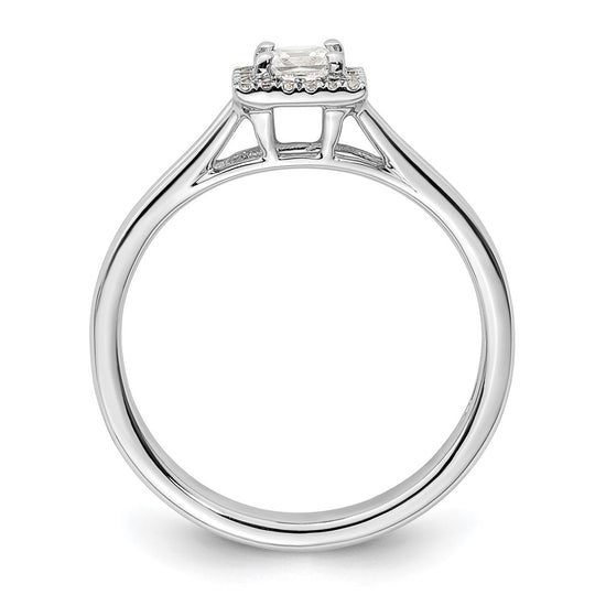 Princess Halo Diamond Semi-mount Engagement Rings