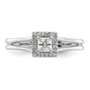 Princess Halo Diamond Semi-mount Engagement Rings