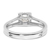 Princess Halo Diamond Semi-mount Engagement Rings