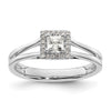 Princess Halo Diamond Semi-mount Engagement Rings