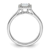 Princess Halo Diamond Semi-mount Engagement Rings