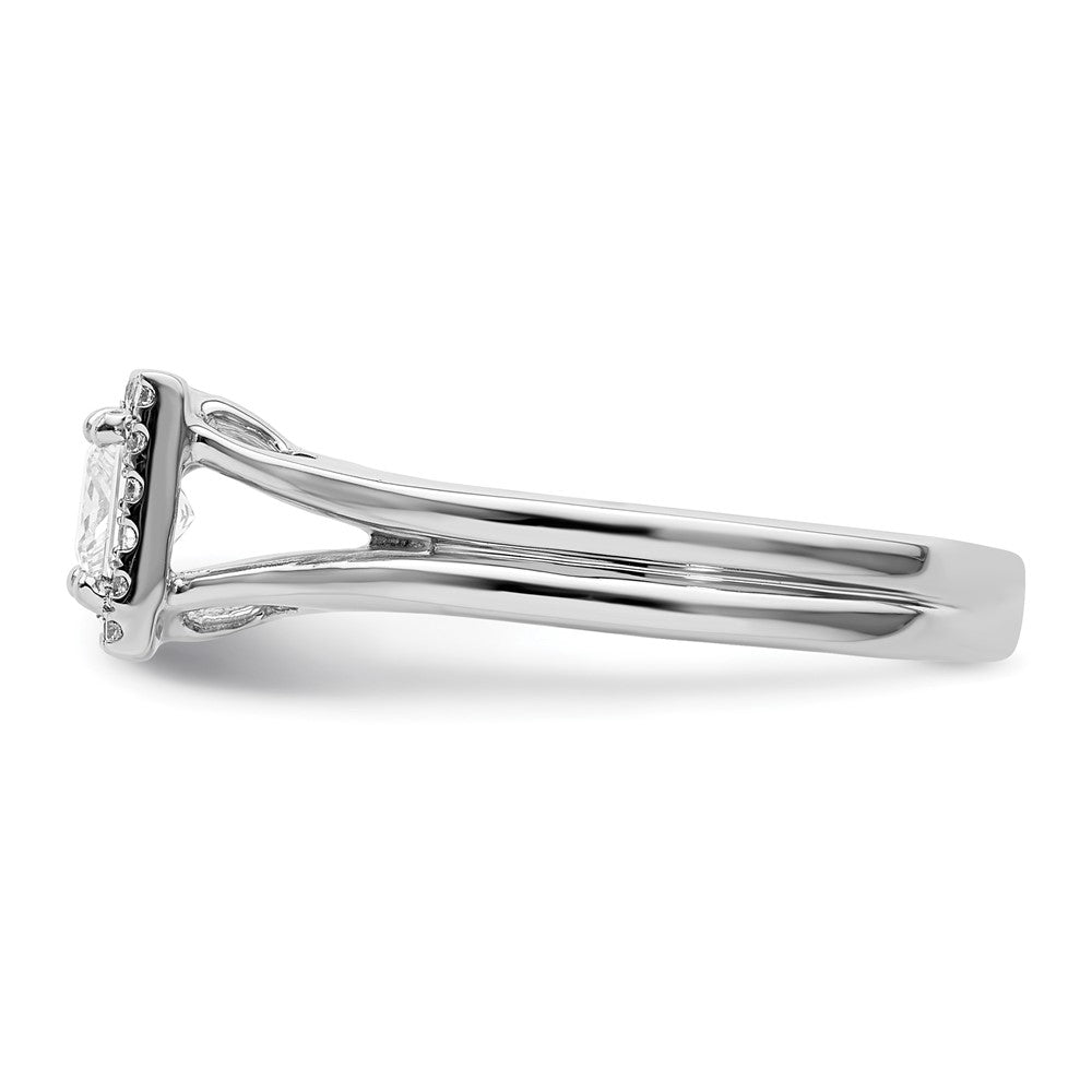 Princess Halo Diamond Semi-mount Engagement Rings