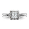 Princess Halo Diamond Semi-mount Engagement Rings