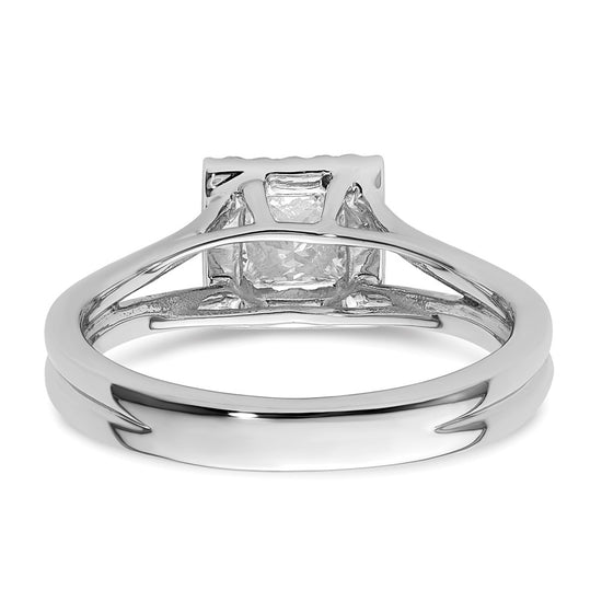 Princess Halo Diamond Semi-mount Engagement Rings