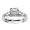 Princess Halo Diamond Semi-mount Engagement Rings