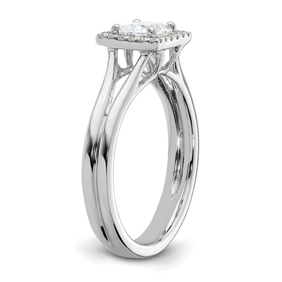 Princess Halo Diamond Semi-mount Engagement Rings