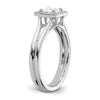 Princess Halo Diamond Semi-mount Engagement Rings