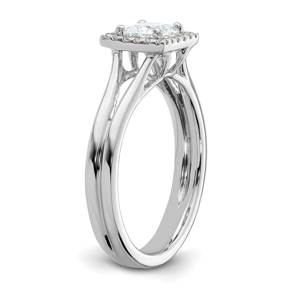Princess Halo Diamond Semi-mount Engagement Rings