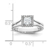 Princess Halo Diamond Semi-mount Engagement Rings