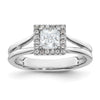 Princess Halo Diamond Semi-mount Engagement Rings