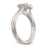 Emerald-Cut Halo Diamond Semi-mount Engagement Rings