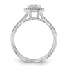 Heart Halo Diamond Semi-mount Engagement Rings