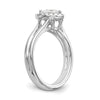 Heart Halo Diamond Semi-mount Engagement Rings