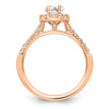 Oval Halo Diamond Semi-mount Engagement Rings