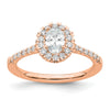 Oval Halo Diamond Semi-mount Engagement Rings