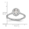 Oval Halo Diamond Semi-mount Engagement Rings