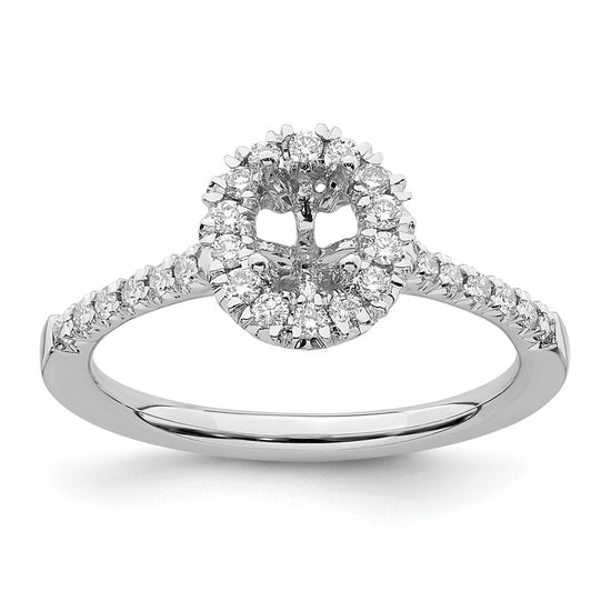 Oval Halo Diamond Semi-mount Engagement Rings