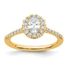 Oval Halo Diamond Semi-mount Engagement Rings