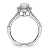 Oval Halo Diamond Semi-mount Engagement Rings