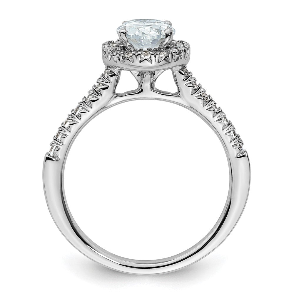 Oval Halo Diamond Semi-mount Engagement Rings