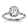Oval Halo Diamond Semi-mount Engagement Rings