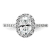 Oval Halo Diamond Semi-mount Engagement Rings