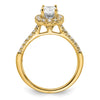 Oval Halo Diamond Semi-mount Engagement Rings