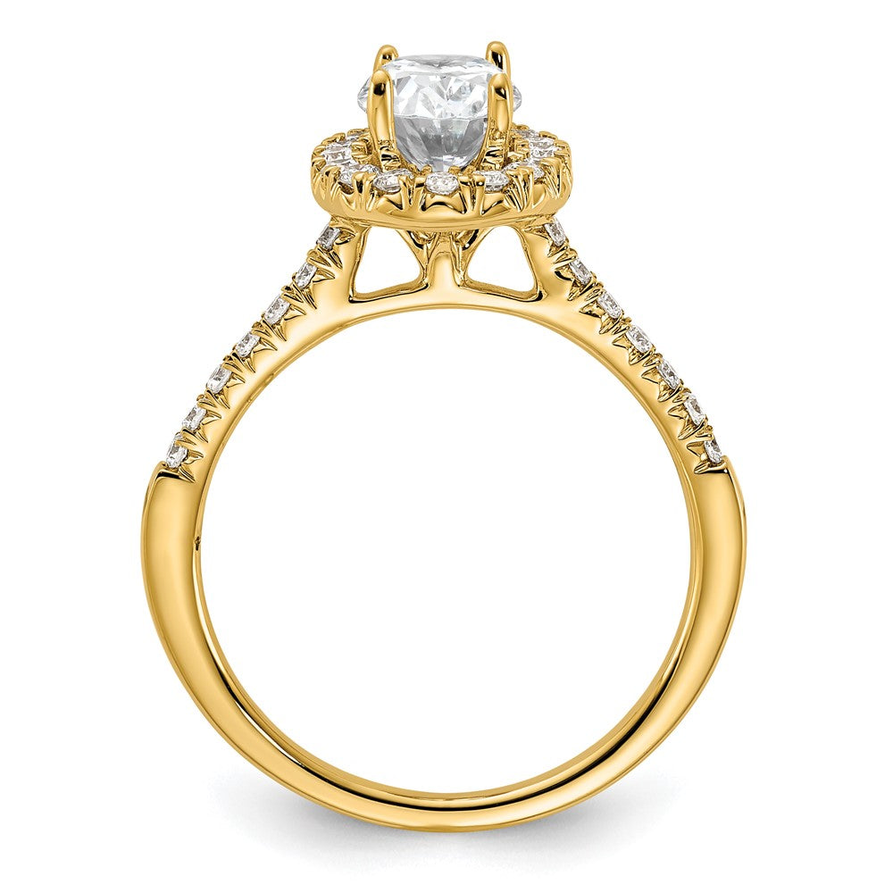 Oval Halo Diamond Semi-mount Engagement Rings