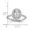 Oval Halo Diamond Semi-mount Engagement Rings