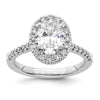 Oval Halo Diamond Semi-mount Engagement Rings