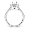 Cushion Halo Diamond Semi-mount Engagement Rings