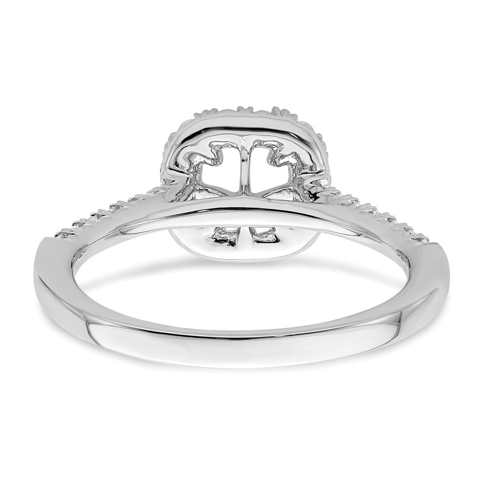 Cushion Halo Diamond Semi-mount Engagement Rings