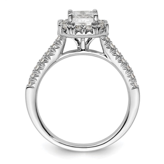 Cushion Halo Diamond Semi-mount Engagement Rings