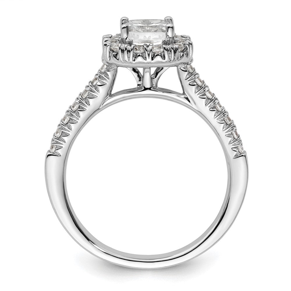 Cushion Halo Diamond Semi-mount Engagement Rings