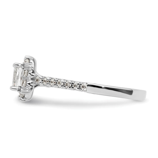 Cushion Halo Diamond Semi-mount Engagement Rings